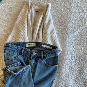 Pacsun Mom Jean and Cream Colored Cardigan